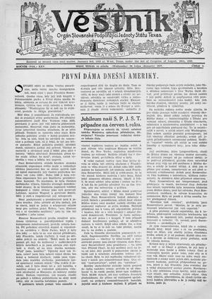 Věstník (West, Tex.), Vol. 25, No. 3, Ed. 1 Wednesday, January 20, 1937