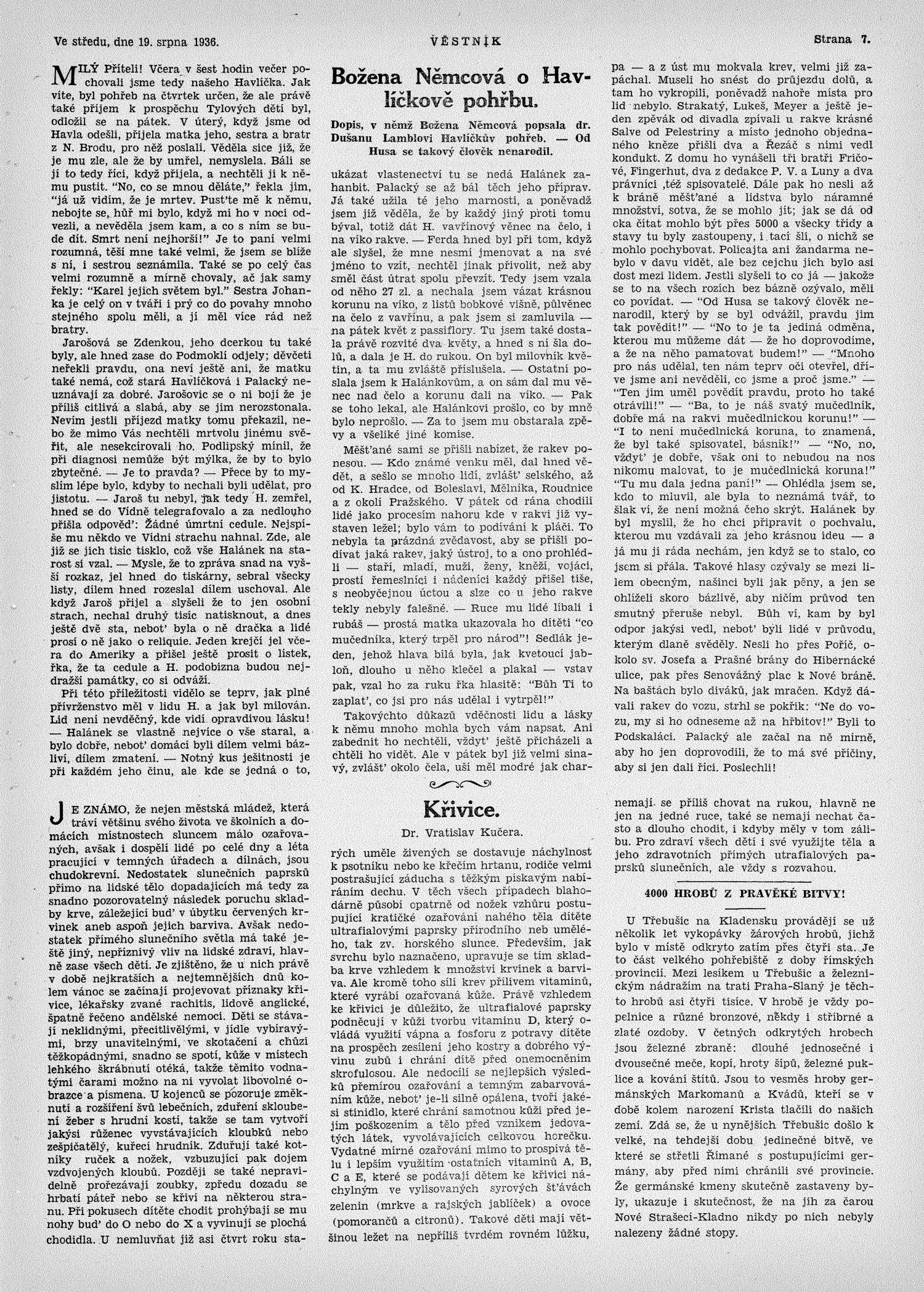 Věstník (West, Tex.), Vol. 24, No. 41, Ed. 1 Wednesday, August 19, 1936
                                                
                                                    [Sequence #]: 7 of 16
                                                