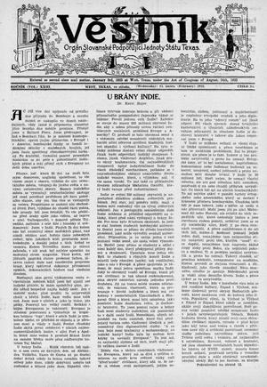 Věstník (West, Tex.), Vol. 23, No. 14, Ed. 1 Wednesday, February 13, 1935
