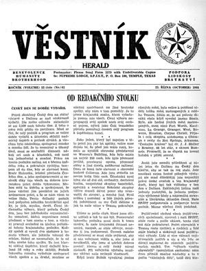 Věstník (West, Tex.), Vol. 52, No. 42, Ed. 1 Wednesday, October 21, 1964