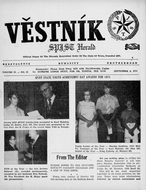Primary view of object titled 'Věstník (West, Tex.), Vol. 59, No. 36, Ed. 1 Wednesday, September 8, 1971'.