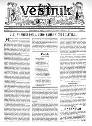 Věstník (West, Tex.), Vol. 35, No. 8, Ed. 1 Wednesday, February 19, 1947