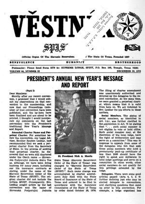 Věstník (West, Tex.), Vol. 64, No. 52, Ed. 1 Wednesday, December 29, 1976