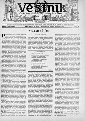 Věstník (West, Tex.), Vol. 33, No. 52, Ed. 1 Wednesday, December 26, 1945