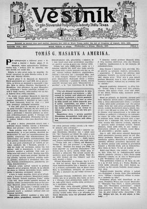 Věstník (West, Tex.), Vol. 25, No. 9, Ed. 1 Wednesday, March 3, 1937