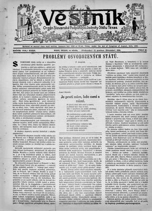 Věstník (West, Tex.), Vol. 32, No. 50, Ed. 1 Wednesday, December 13, 1944