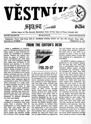 Věstník (West, Tex.), Vol. 65, No. 7, Ed. 1 Wednesday, February 16, 1977