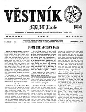 Věstník (West, Tex.), Vol. 57, No. 6, Ed. 1 Wednesday, February 5, 1969