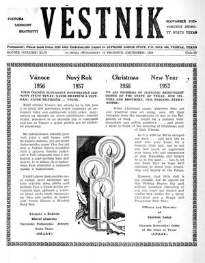 Věstník (West, Tex.), Vol. 44, No. 50, Ed. 1 Wednesday, December 19, 1956