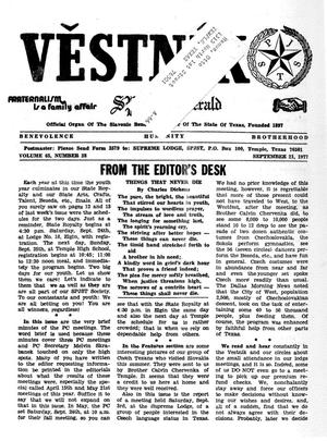 Věstník (West, Tex.), Vol. 65, No. 38, Ed. 1 Wednesday, September 21, 1977