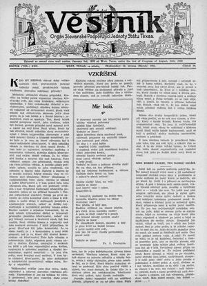 Věstník (West, Tex.), Vol. 22, No. 20, Ed. 1 Wednesday, March 28, 1934