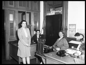 [Three Women in an Office at 49th Texas Legislature]