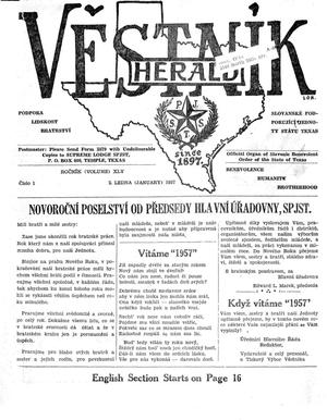 Věstník (West, Tex.), Vol. 45, No. 1, Ed. 1 Wednesday, January 2, 1957