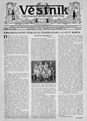 Věstník (West, Tex.), Vol. 23, No. 44, Ed. 1 Wednesday, September 11, 1935