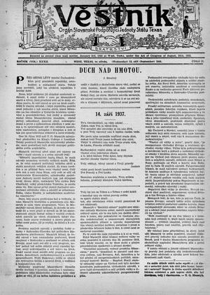 Věstník (West, Tex.), Vol. 32, No. 37, Ed. 1 Wednesday, September 13, 1944