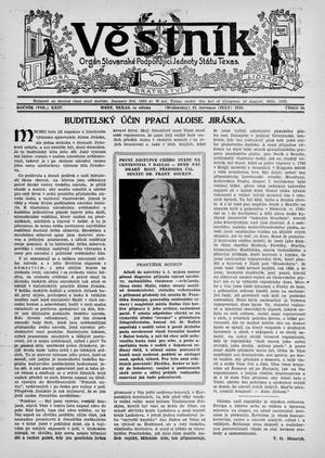 Věstník (West, Tex.), Vol. 24, No. 36, Ed. 1 Wednesday, July 15, 1936