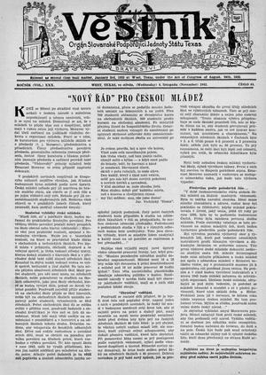 Věstník (West, Tex.), Vol. 30, No. 44, Ed. 1 Wednesday, November 4, 1942