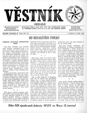 Primary view of object titled 'Věstník (West, Tex.), Vol. 52, No. 23, Ed. 1 Wednesday, June 3, 1964'.