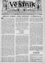 Newspaper: Věstník (West, Tex.), Vol. 26, No. 45, Ed. 1 Wednesday, November 9, 1…