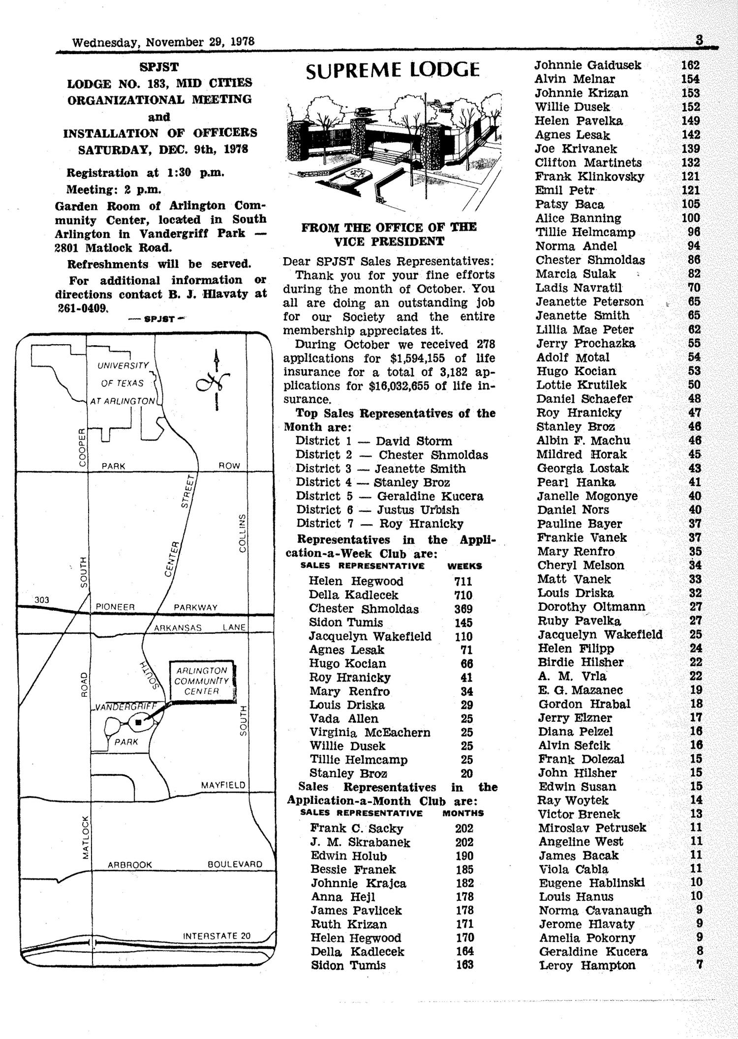 Věstník (West, Tex.), Vol. 66, No. 48, Ed. 1 Wednesday, November 29, 1978
                                                
                                                    [Sequence #]: 3 of 32
                                                