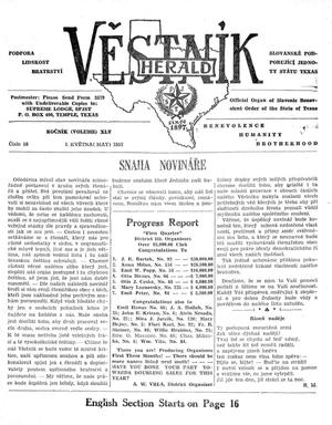 Věstník (West, Tex.), Vol. 45, No. 18, Ed. 1 Wednesday, May 1, 1957