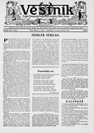 Věstník (West, Tex.), Vol. 35, No. 3, Ed. 1 Wednesday, January 15, 1947