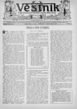 Věstník (West, Tex.), Vol. 25, No. 12, Ed. 1 Wednesday, March 24, 1937
