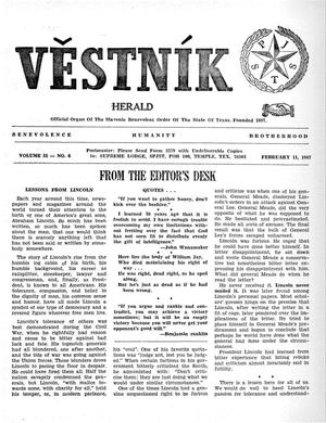 Věstník (West, Tex.), Vol. 55, No. 6, Ed. 1 Wednesday, February 8, 1967