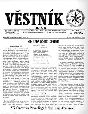 Primary view of Věstník (West, Tex.), Vol. 52, No. 32, Ed. 1 Wednesday, August 12, 1964