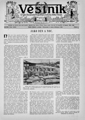 Věstník (West, Tex.), Vol. 26, No. 6, Ed. 1 Wednesday, February 9, 1938