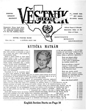 Věstník (West, Tex.), Vol. 48, No. 18, Ed. 1 Wednesday, May 4, 1960