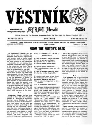 Věstník (West, Tex.), Vol. 67, No. 6, Ed. 1 Wednesday, February 7, 1979