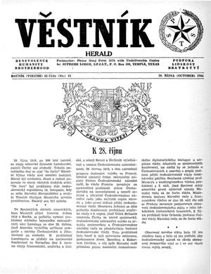 Primary view of Věstník (West, Tex.), Vol. 52, No. 43, Ed. 1 Wednesday, October 28, 1964
