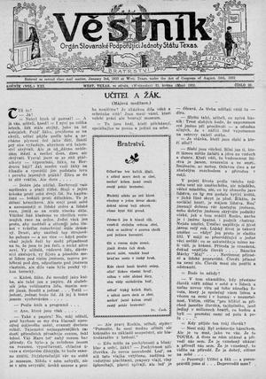 Věstník (West, Tex.), Vol. 21, No. 28, Ed. 1 Wednesday, May 24, 1933