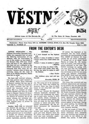 Primary view of object titled 'Věstník (West, Tex.), Vol. 64, No. 18, Ed. 1 Wednesday, May 5, 1976'.