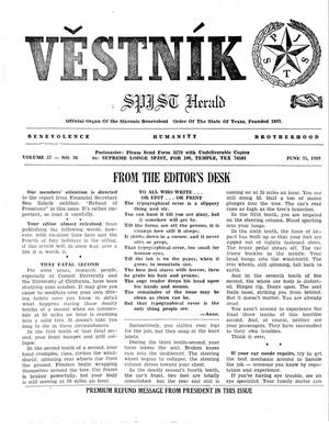 Věstník (West, Tex.), Vol. 57, No. 26, Ed. 1 Wednesday, June 25, 1969