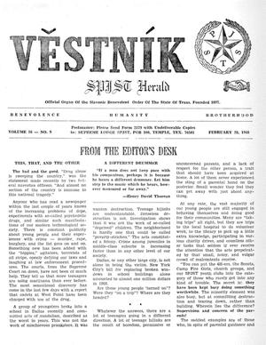 Věstník (West, Tex.), Vol. 56, No. 9, Ed. 1 Wednesday, February 28, 1968
