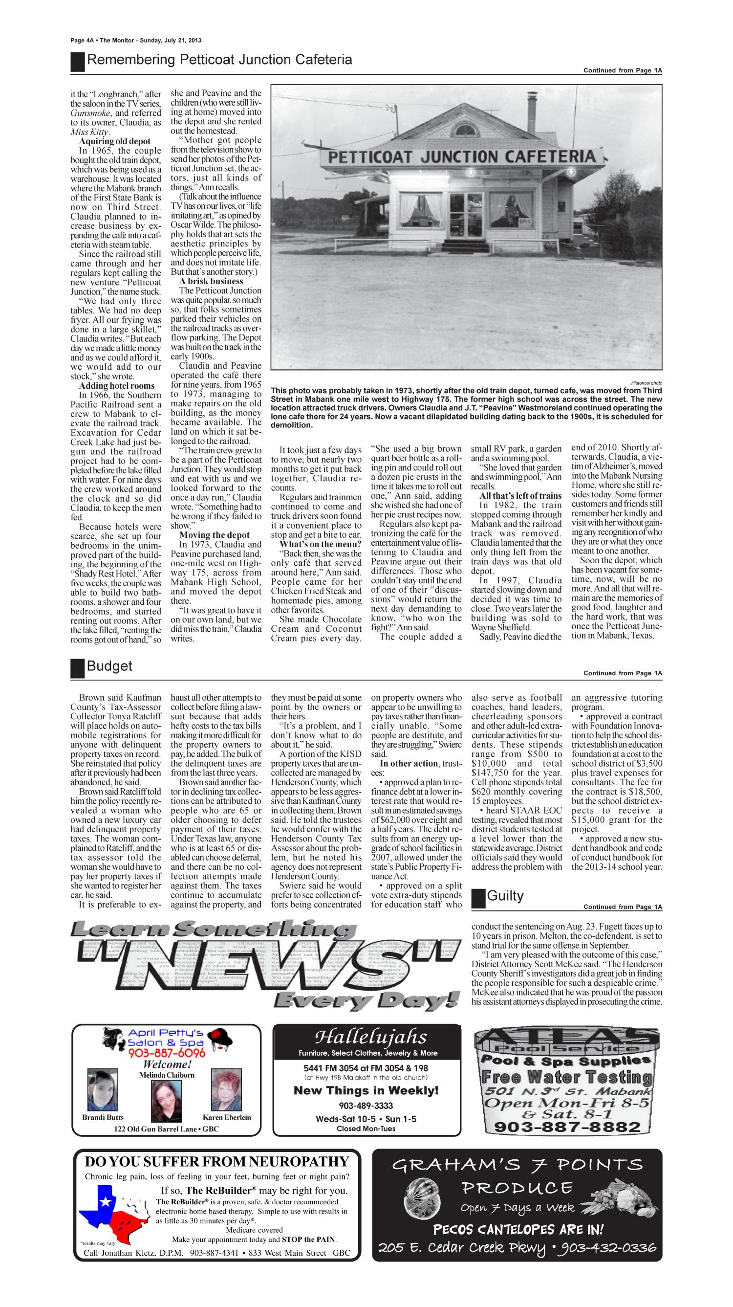 Mabank Tx Women Getting Fucked - The Monitor (Mabank, Tex.), Vol. 39, No. 98, Ed. 1 Sunday, July 21, 2013 -  Page 4 of 16 - The Portal to Texas History