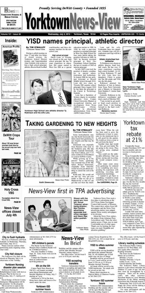 Yorktown News-View (Yorktown, Tex.), Vol. 121, No. 49, Ed. 1 Wednesday, July 3, 2013