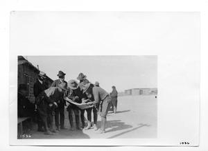 Primary view of object titled '[Military Officers Talking Strategy]'.
