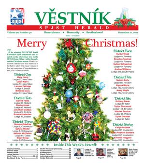 Primary view of object titled 'Věstník (Temple, Tex.), Vol. 99, No. 50, Ed. 1 Wednesday, December 21, 2011'.