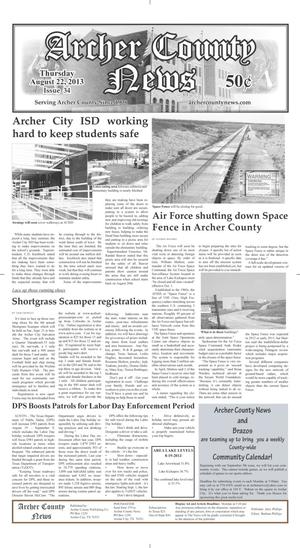 Archer County News (Archer City, Tex.), Vol. 105, No. 34, Ed. 1 Thursday, August 22, 2013