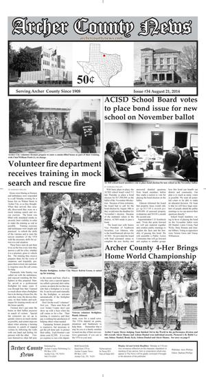 Archer County News (Archer City, Tex.), Vol. 106, No. 34, Ed. 1 Thursday, August 21, 2014