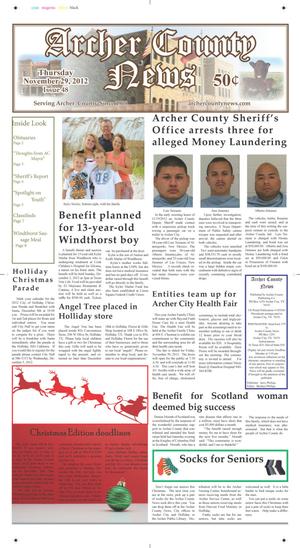 Archer County News (Archer City, Tex.), Vol. 104, No. 48, Ed. 1 Thursday, November 29, 2012