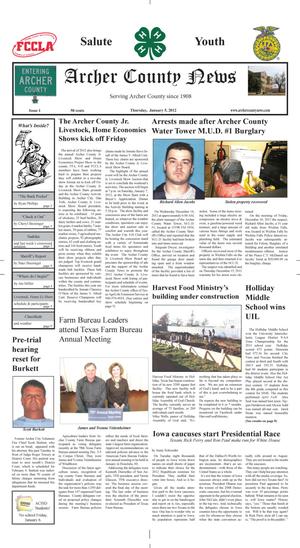 Archer County News (Archer City, Tex.), Vol. 104, No. 1, Ed. 1 Thursday, January 5, 2012