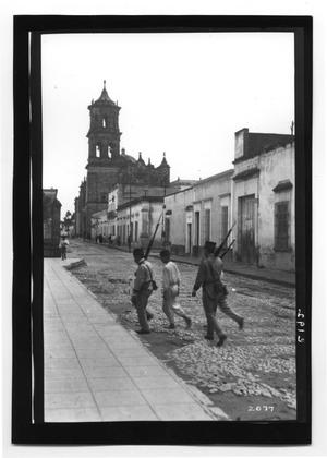 [Mexican Soldiers Walking]