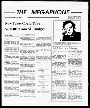 The Megaphone (Georgetown, Tex.), Vol. 82, No. 4, Ed. 1 Friday, September 25, 1987