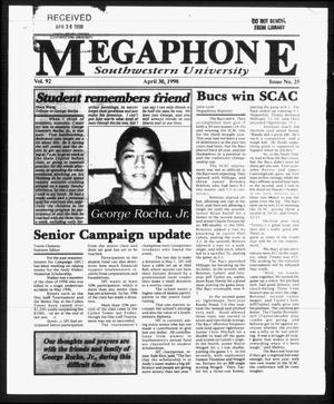 Megaphone (Georgetown, Tex.), Vol. 92, No. 25, Ed. 1 Thursday, April 30, 1998