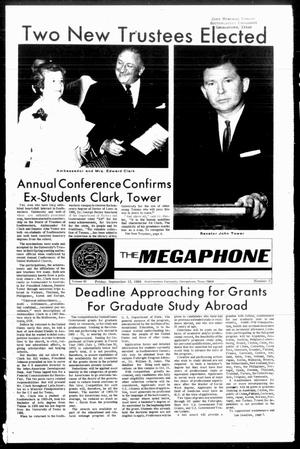 The Megaphone (Georgetown, Tex.), Vol. 62, No. 02, Ed. 1 Friday, September 13, 1968