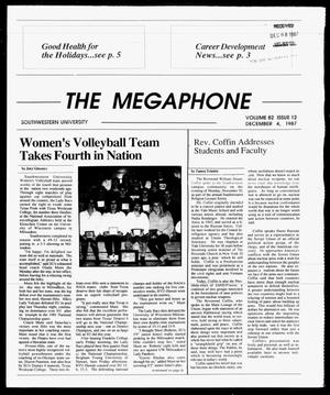 The Megaphone (Georgetown, Tex.), Vol. 82, No. 12, Ed. 1 Friday, December 4, 1987